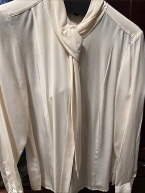 Worth Cream Tie-Neck Blouse